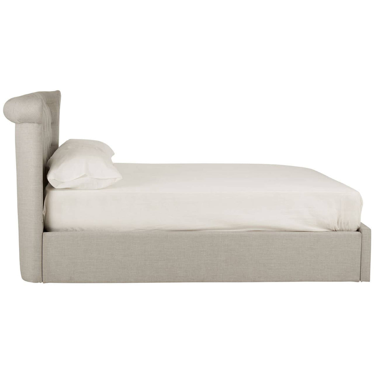 Edison Light Grey Double Ottoman Bed.