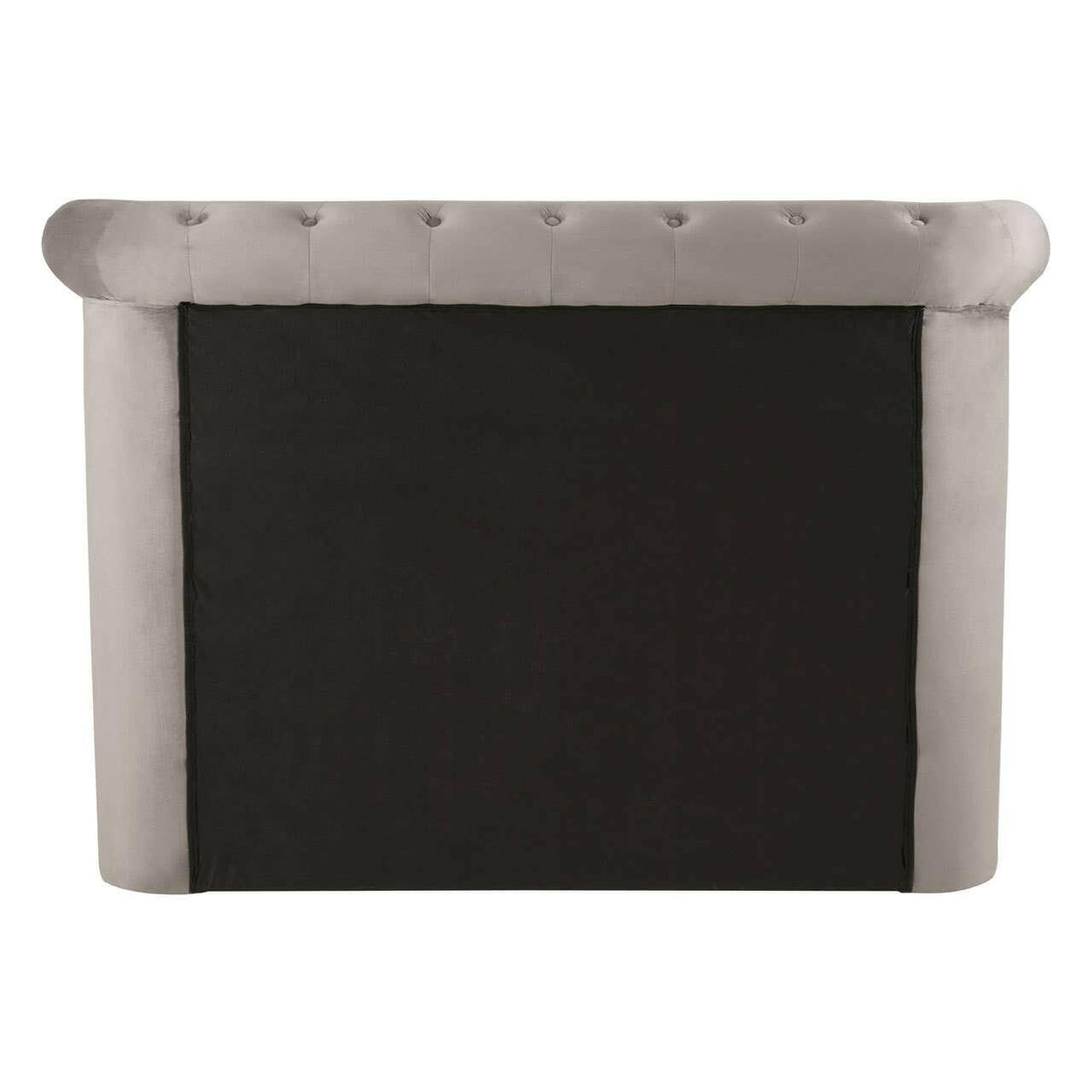 Edison Steel Velvet Double Ottoman Bed.