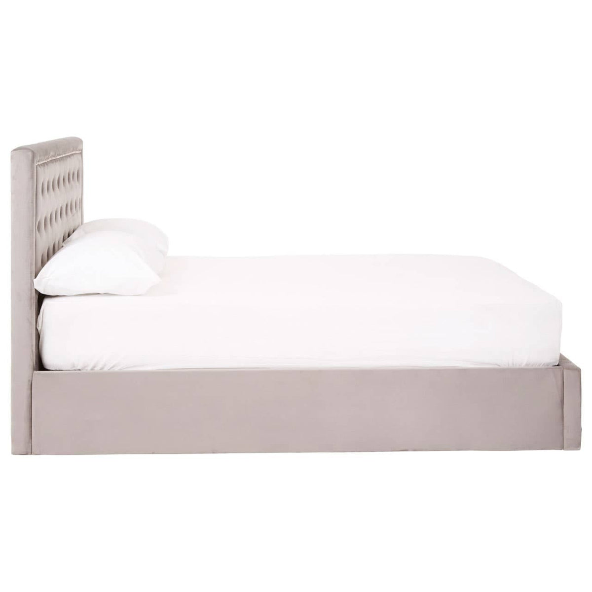 Hannah Brushed Steel Velet Double Bed.