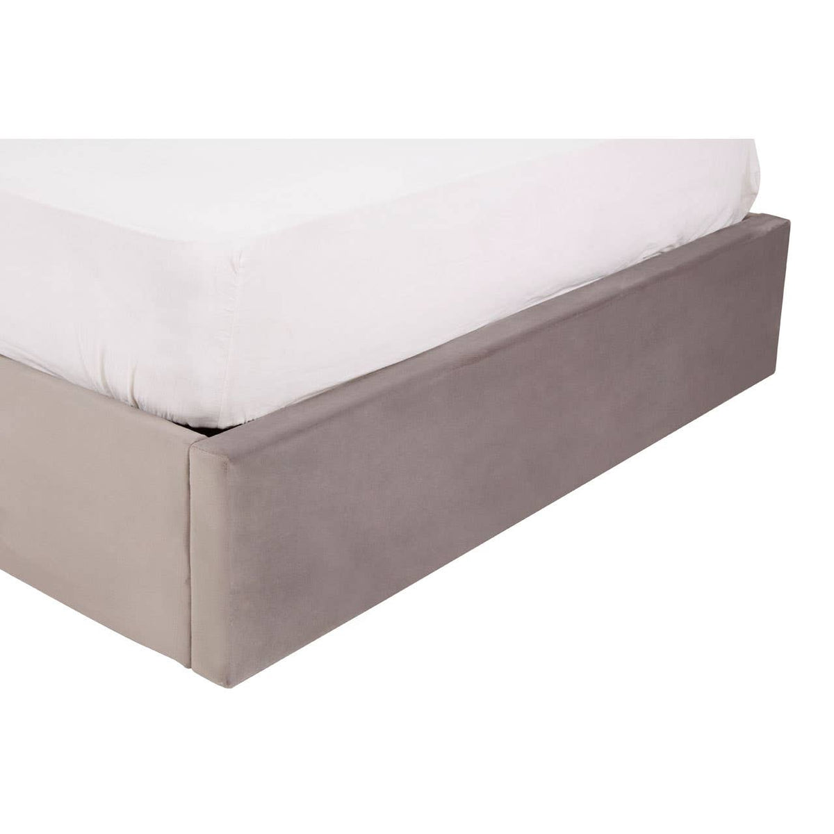 Hannah Brushed Steel Velet Double Bed.