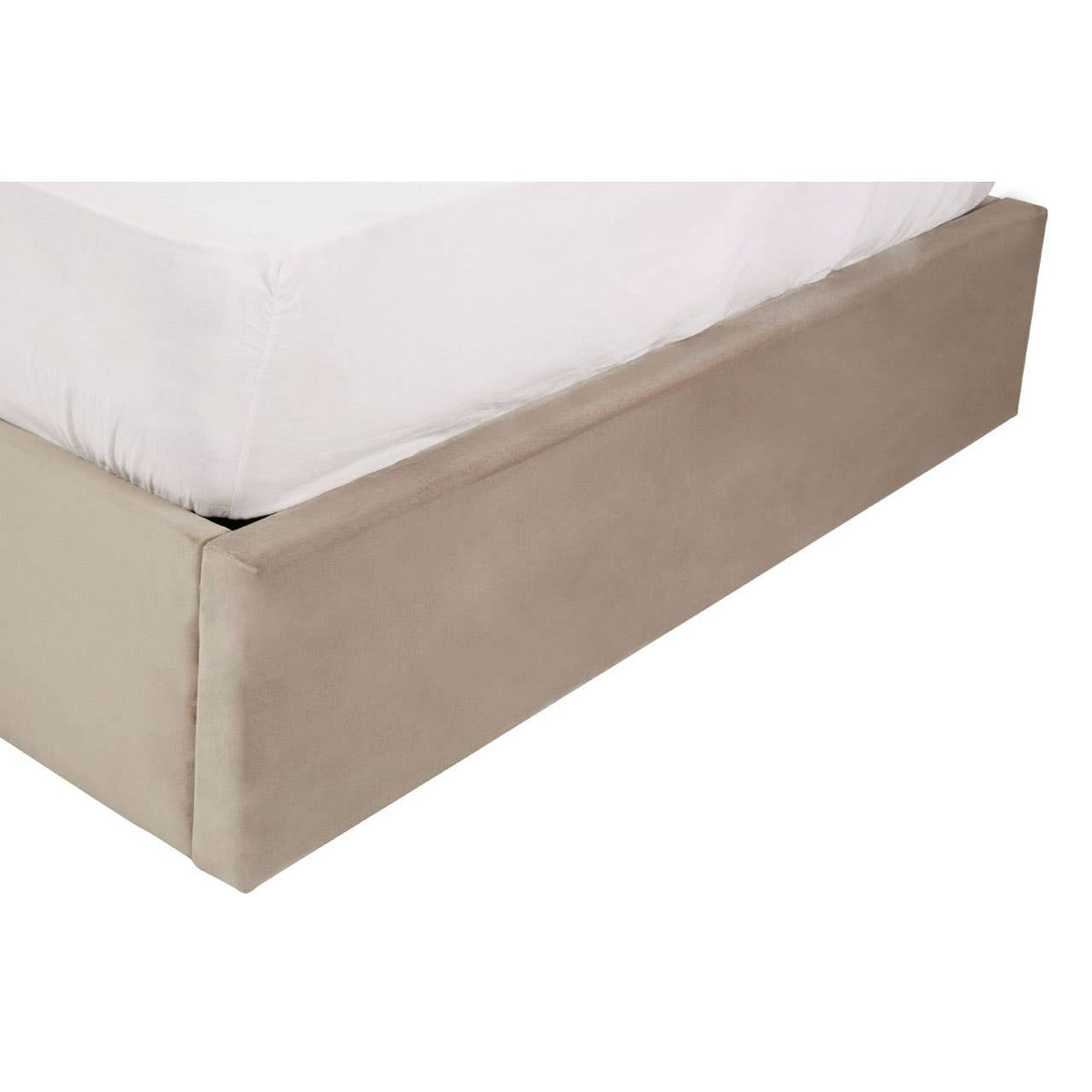 Hannah Mink Velvet Double Ottoman Bed.