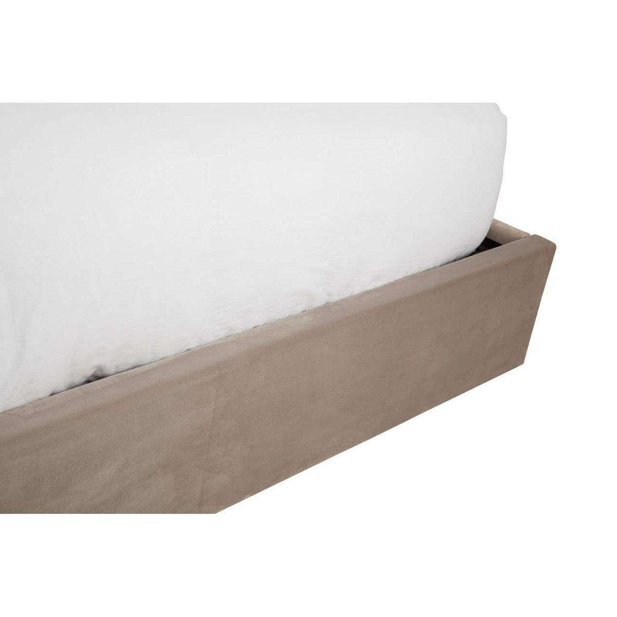 Hannah Mink Velvet Double Ottoman Bed.