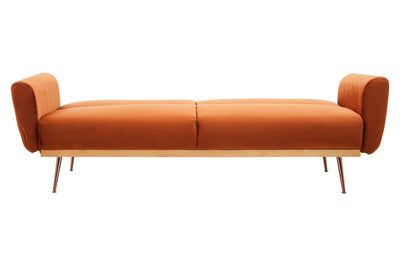 Noosa & Co. Sleeping Hatton Burnt Orange Velvet Sofa Bed House of Isabella UK