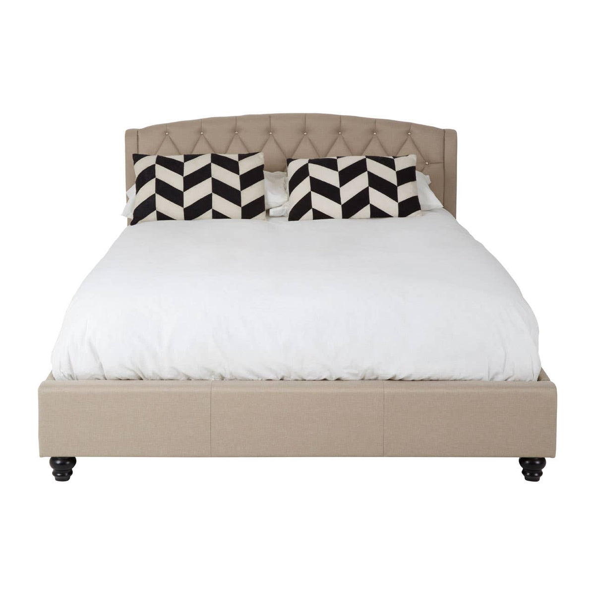 Josephine Beige Kingsize Bed.