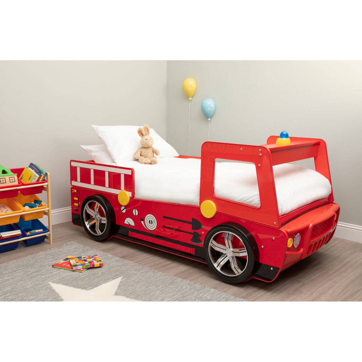 Kids Red Fire Engine Bed.