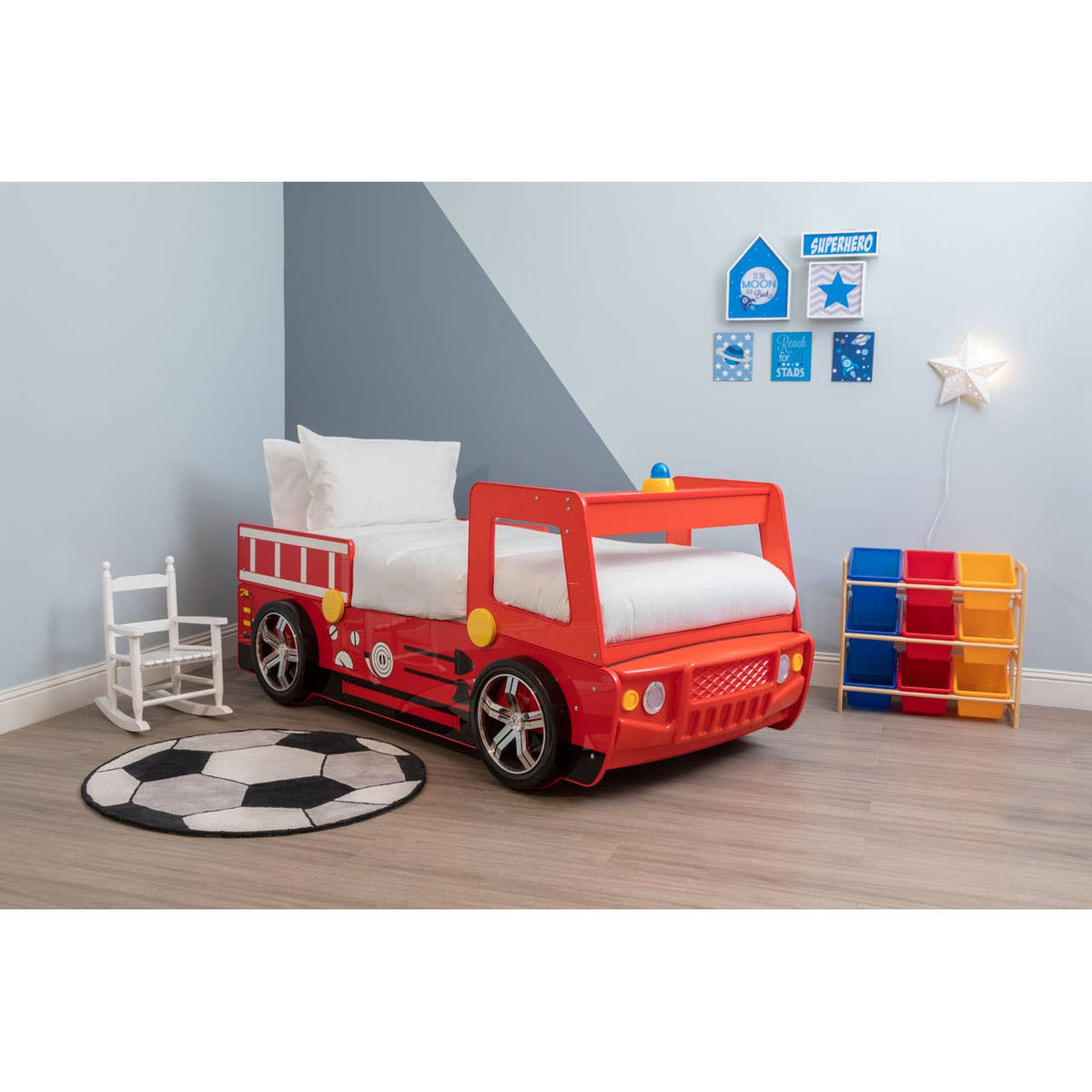 Kids Red Fire Engine Bed.
