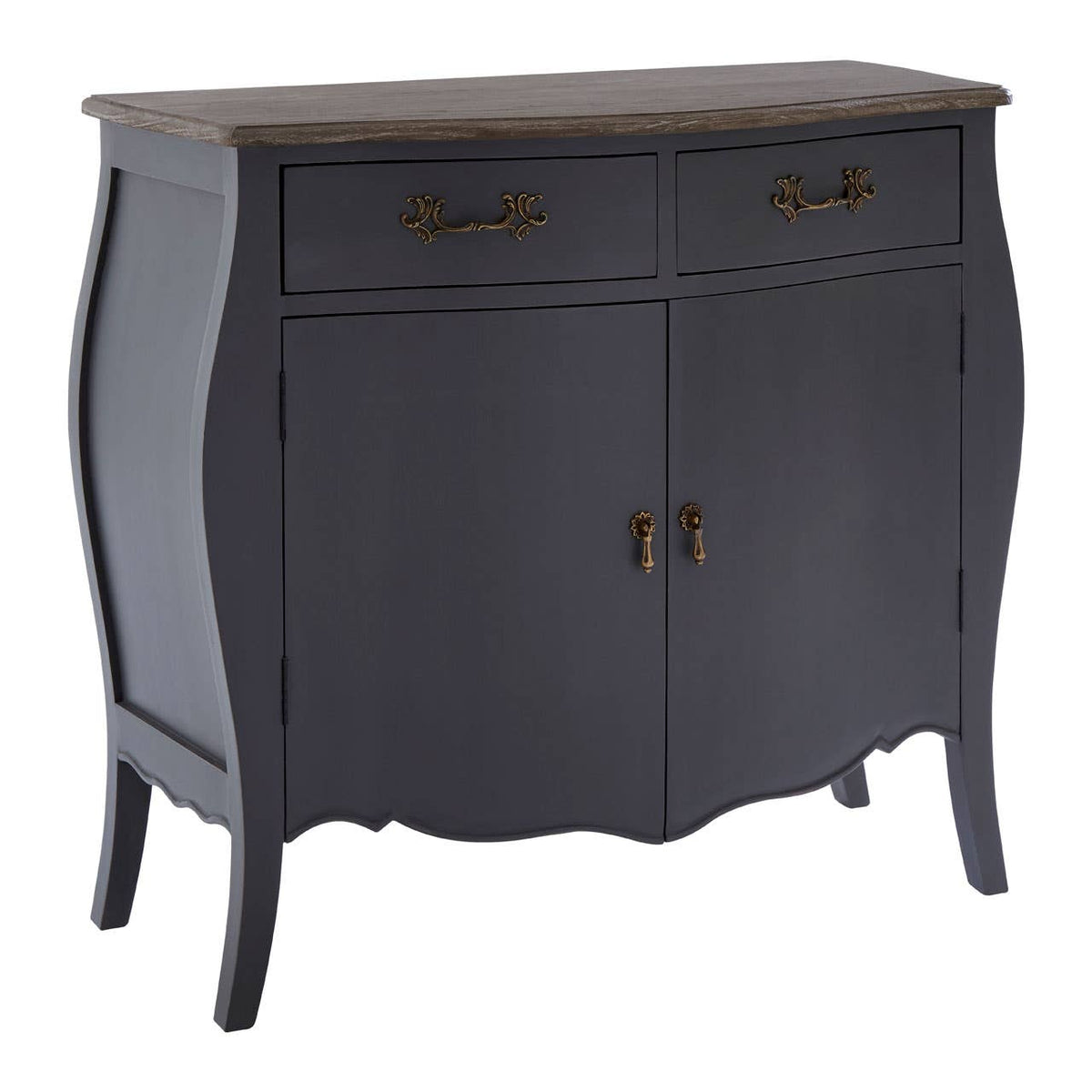 Loire 2 Door /2 Drawer Dark Grey Side Board.