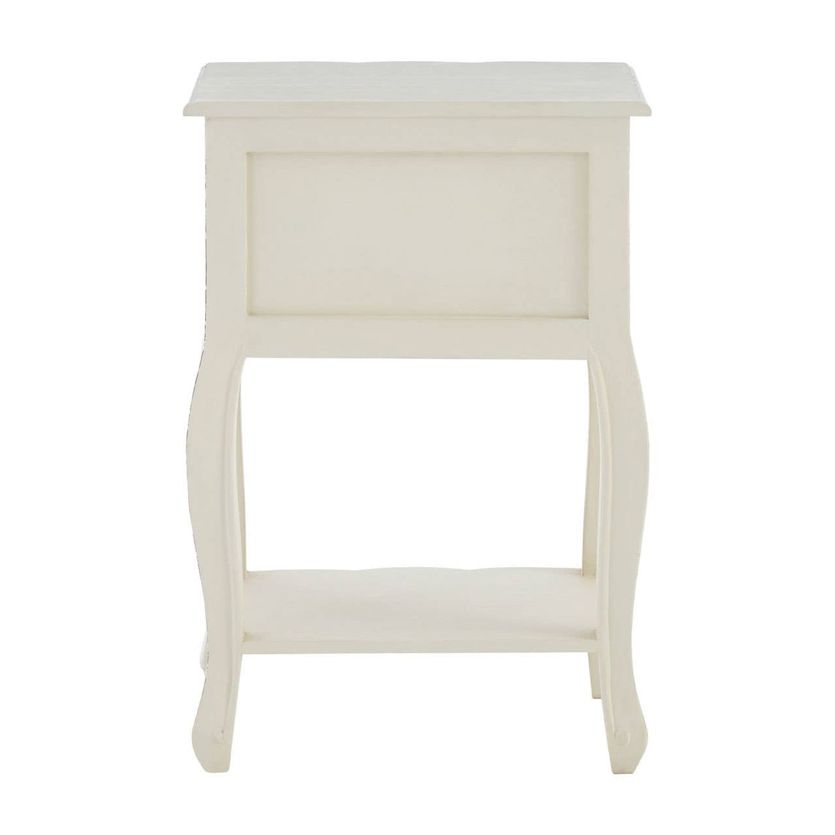 Loire 2 Drawer White Bedside Table.