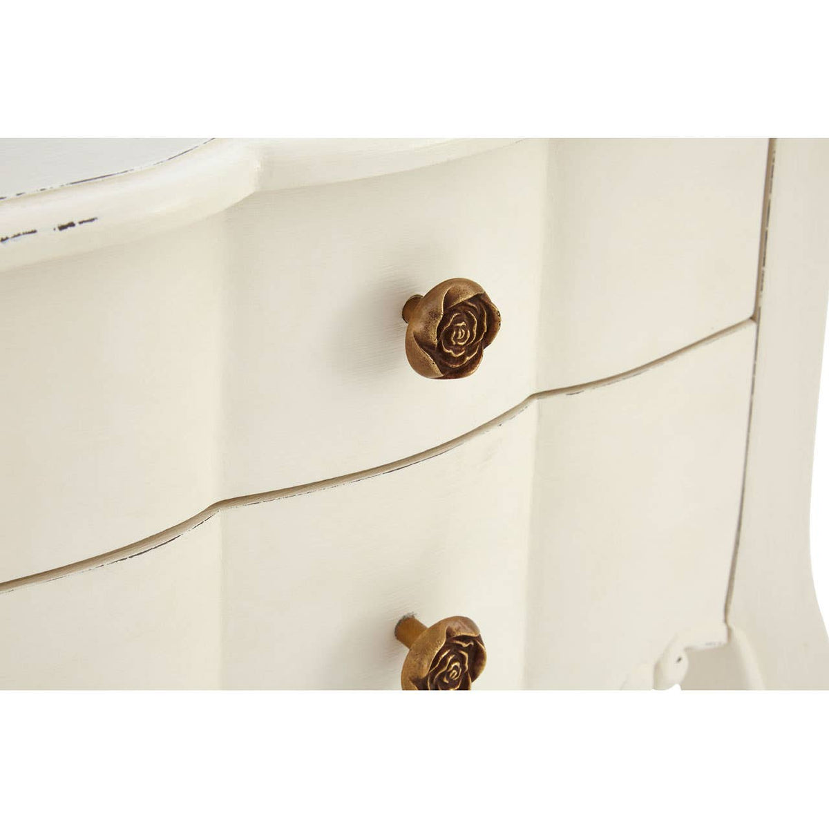 Loire 2 Drawer White Bedside Table.