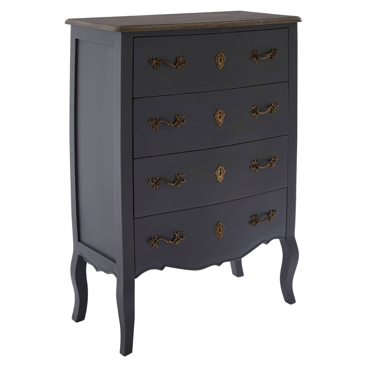Loire 4 Drawer Dark Grey Chest.