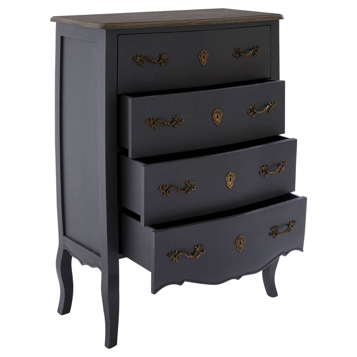 Loire 4 Drawer Dark Grey Chest.