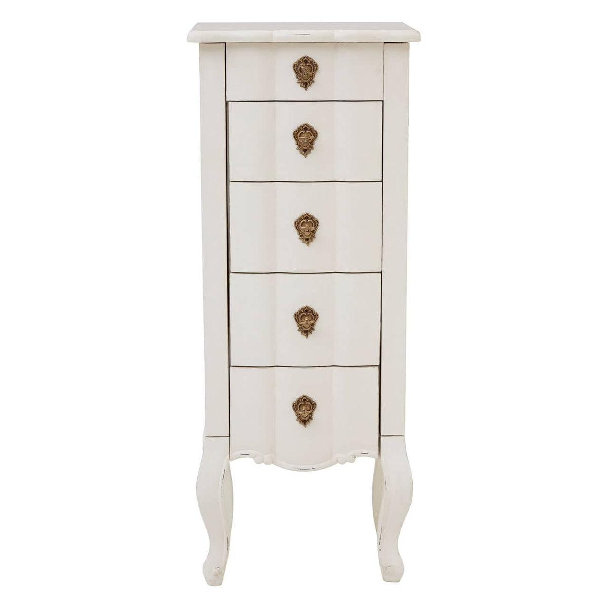 Loire 5 Drawer Small Chest White.