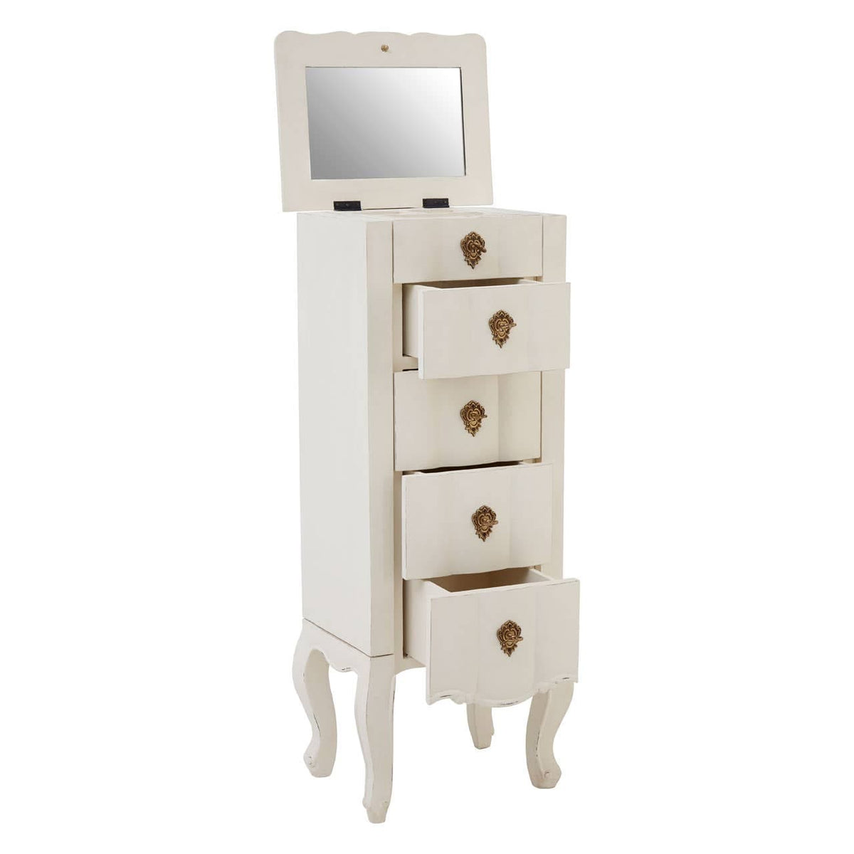 Loire 5 Drawer Small Chest White.