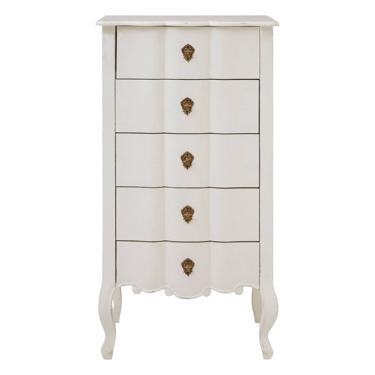 Loire 5 Drawer White Chest.