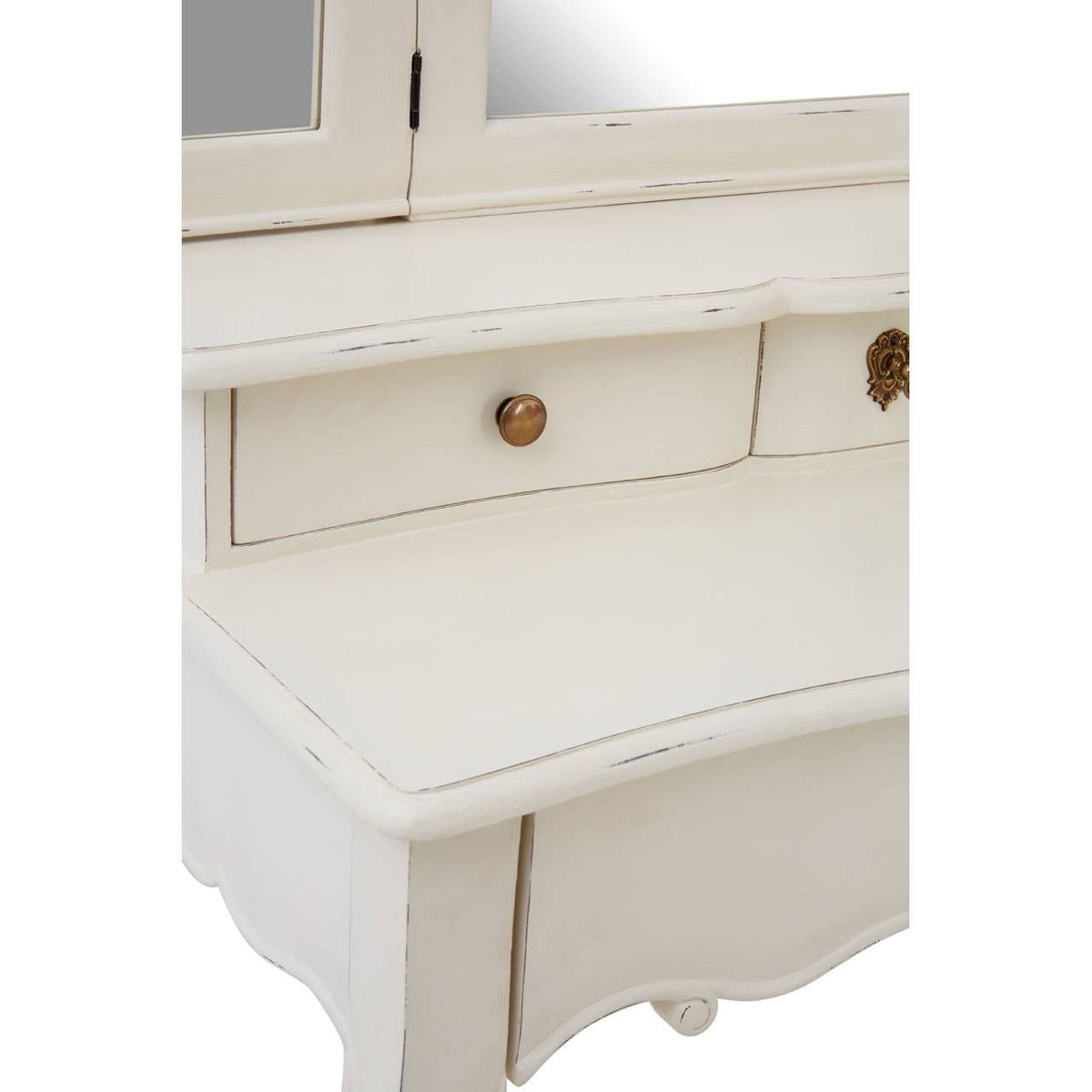 Loire Dressing Table With Mirror White.