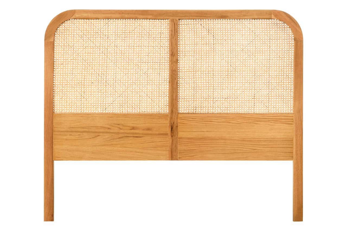 Lyon Natural Rattan And Oak Headboard.
