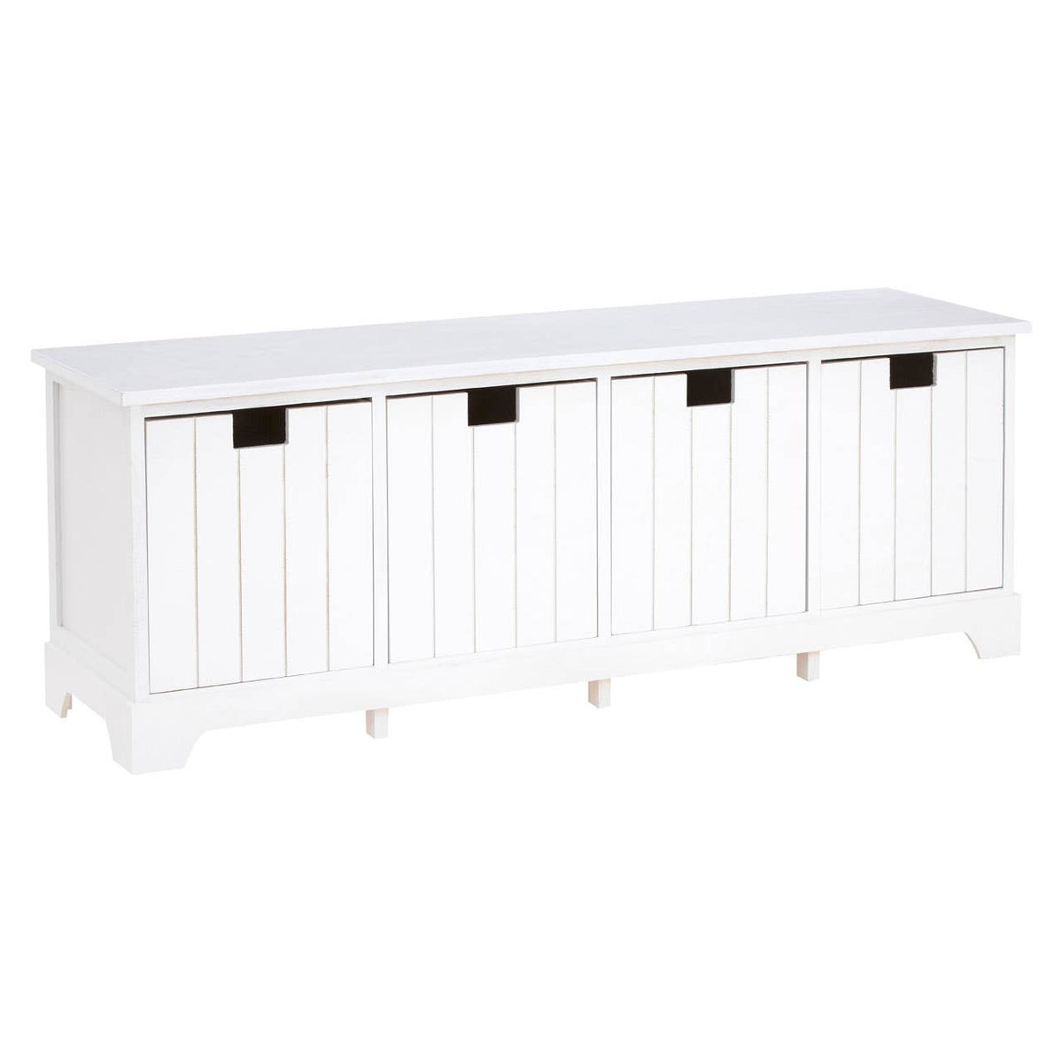 New England White Drawer Bench.