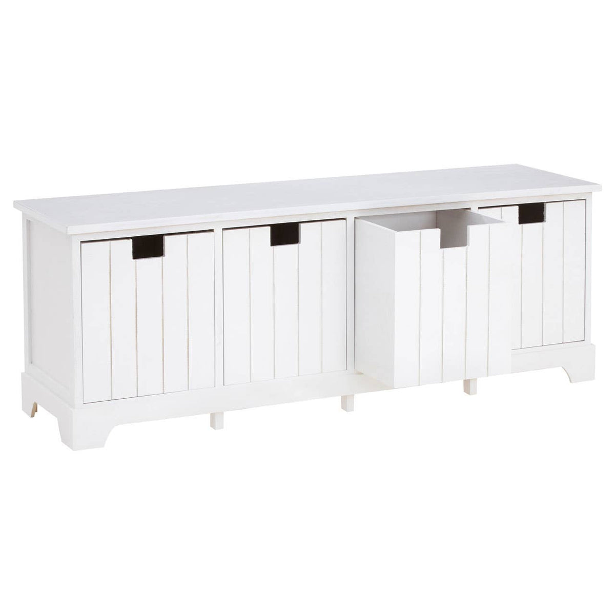 New England White Drawer Bench.