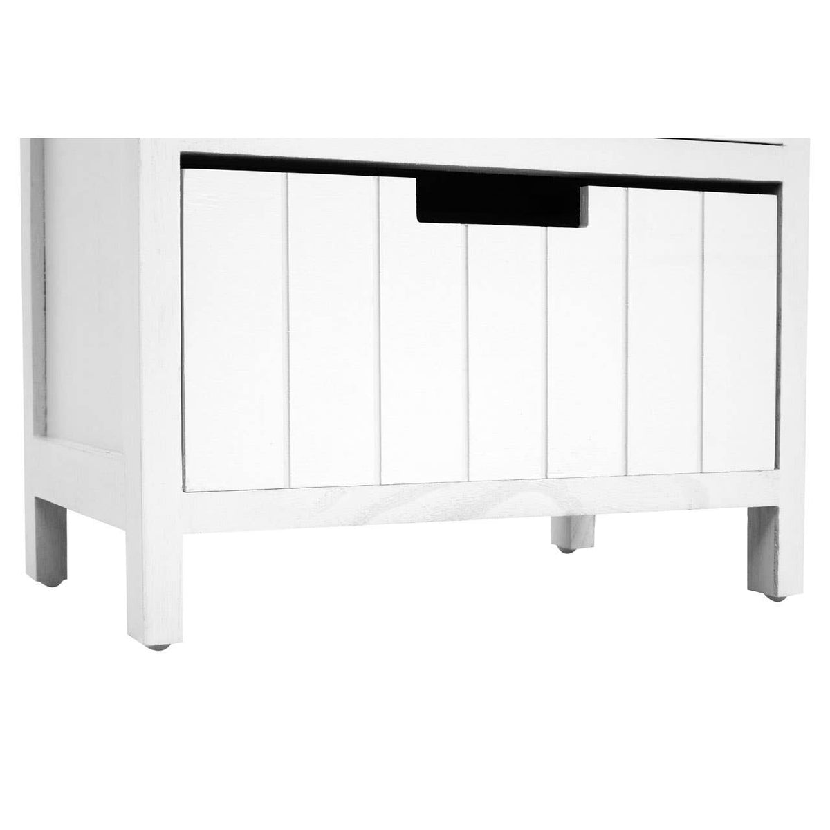 New England White Mdf 5 Drawers Chest.