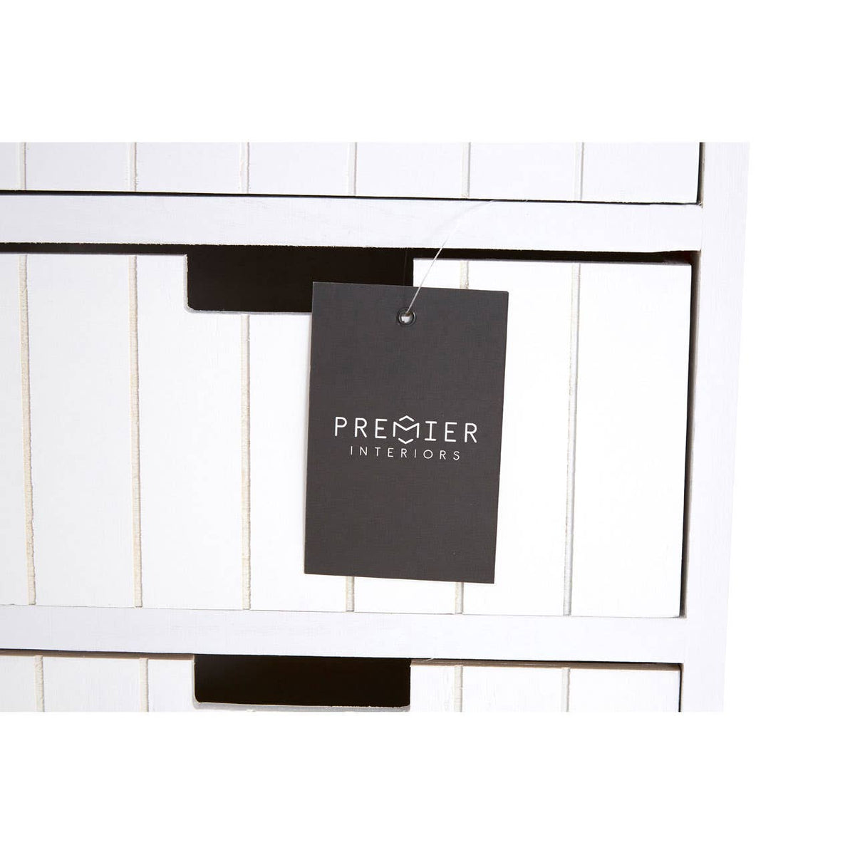 New England White Mdf 5 Drawers Chest.