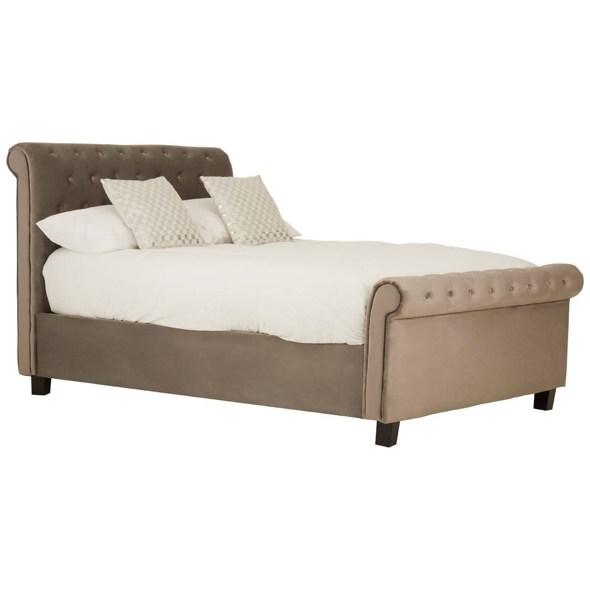 Orlando Grey Ottoman Double Bed.