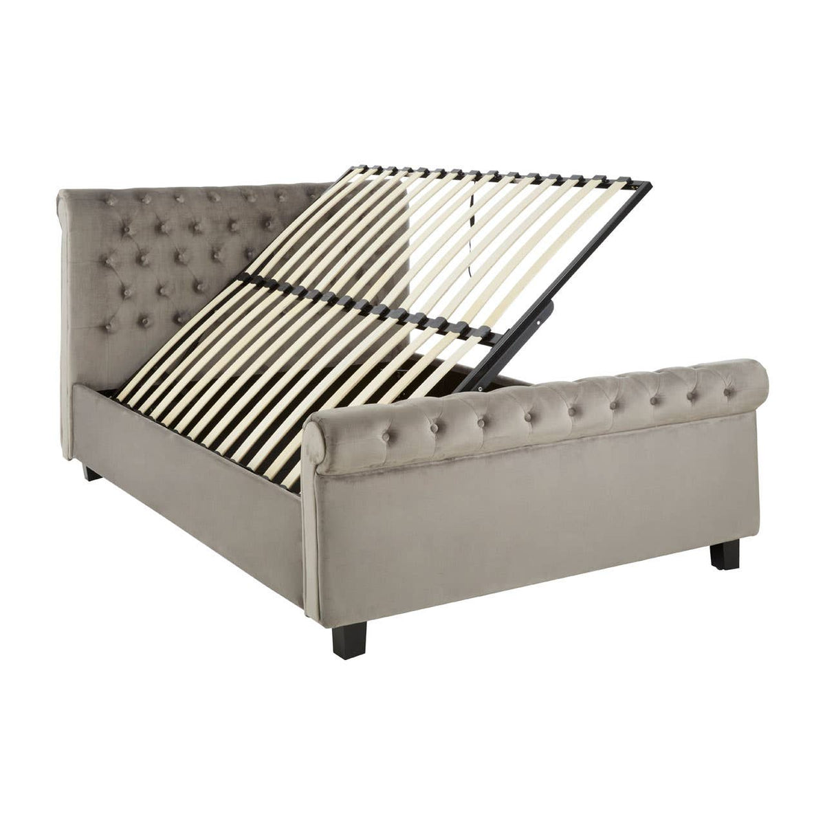 Orlando Grey Ottoman King Bed.