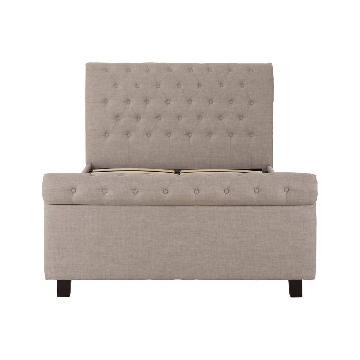 Orlando Light Grey Ottoman Double Bed.