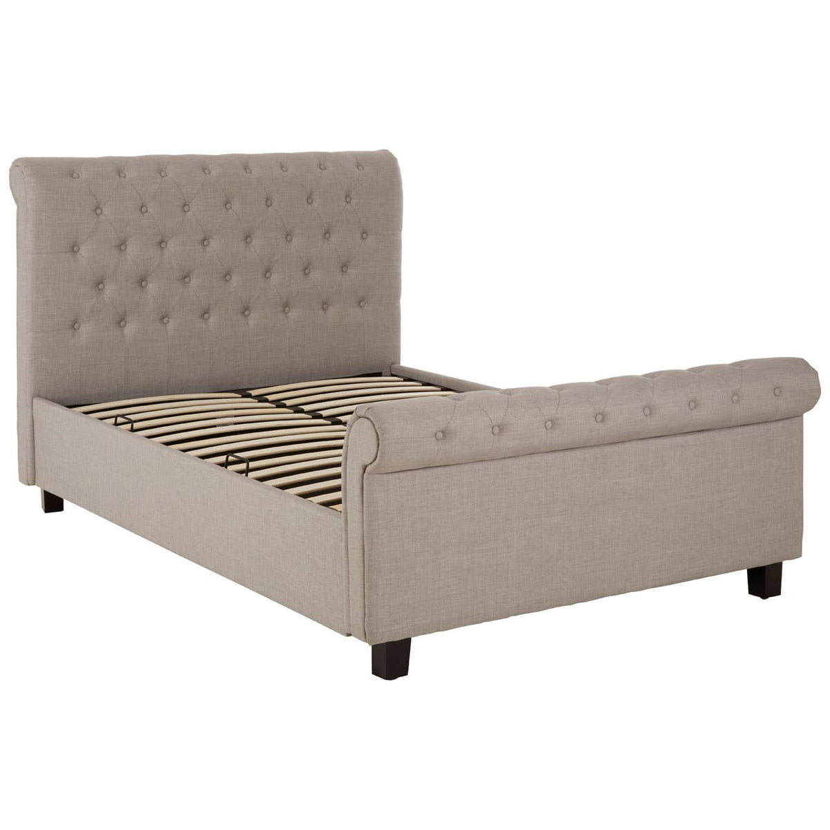 Orlando Light Grey Ottoman Double Bed.