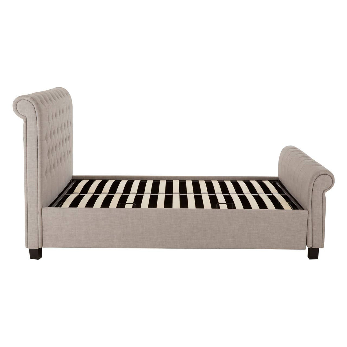 Orlando Light Grey Ottoman Double Bed.