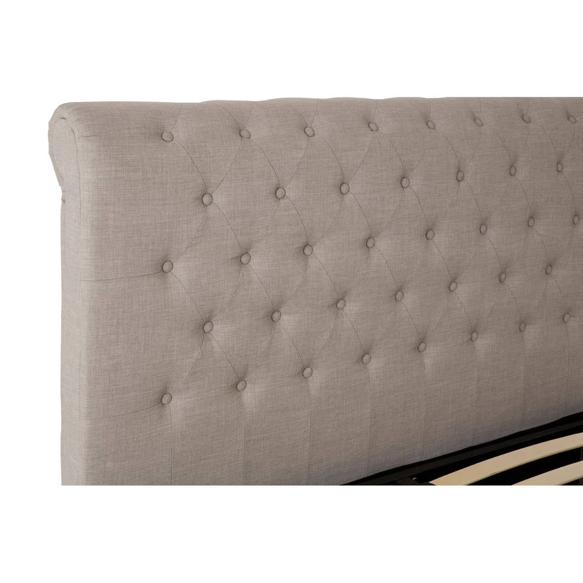 Orlando Light Grey Ottoman Double Bed.