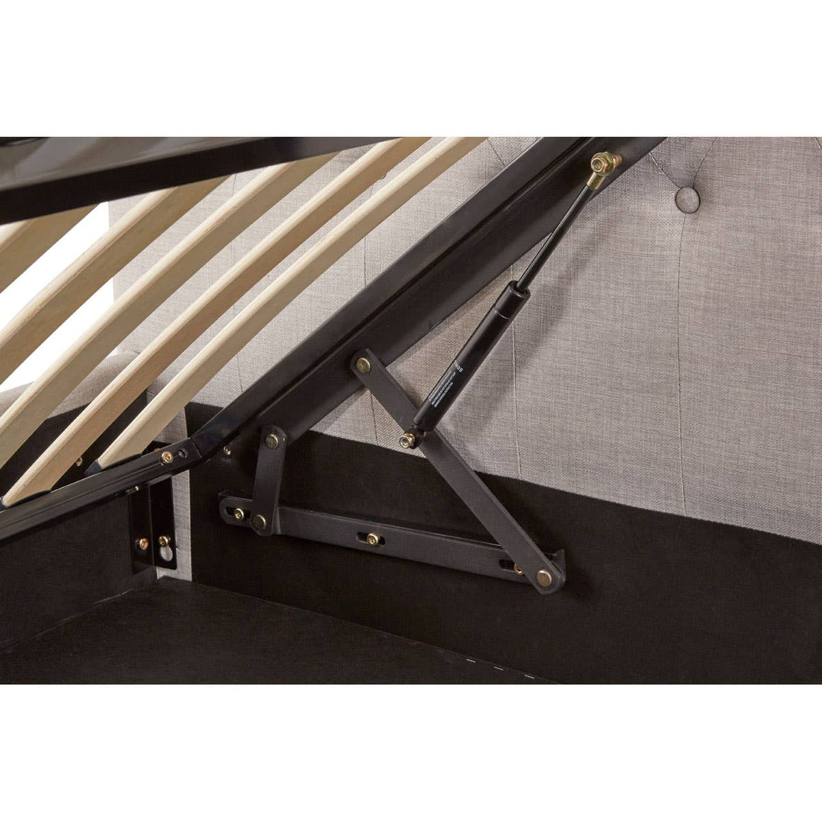 Orlando Light Grey Ottoman Double Bed.