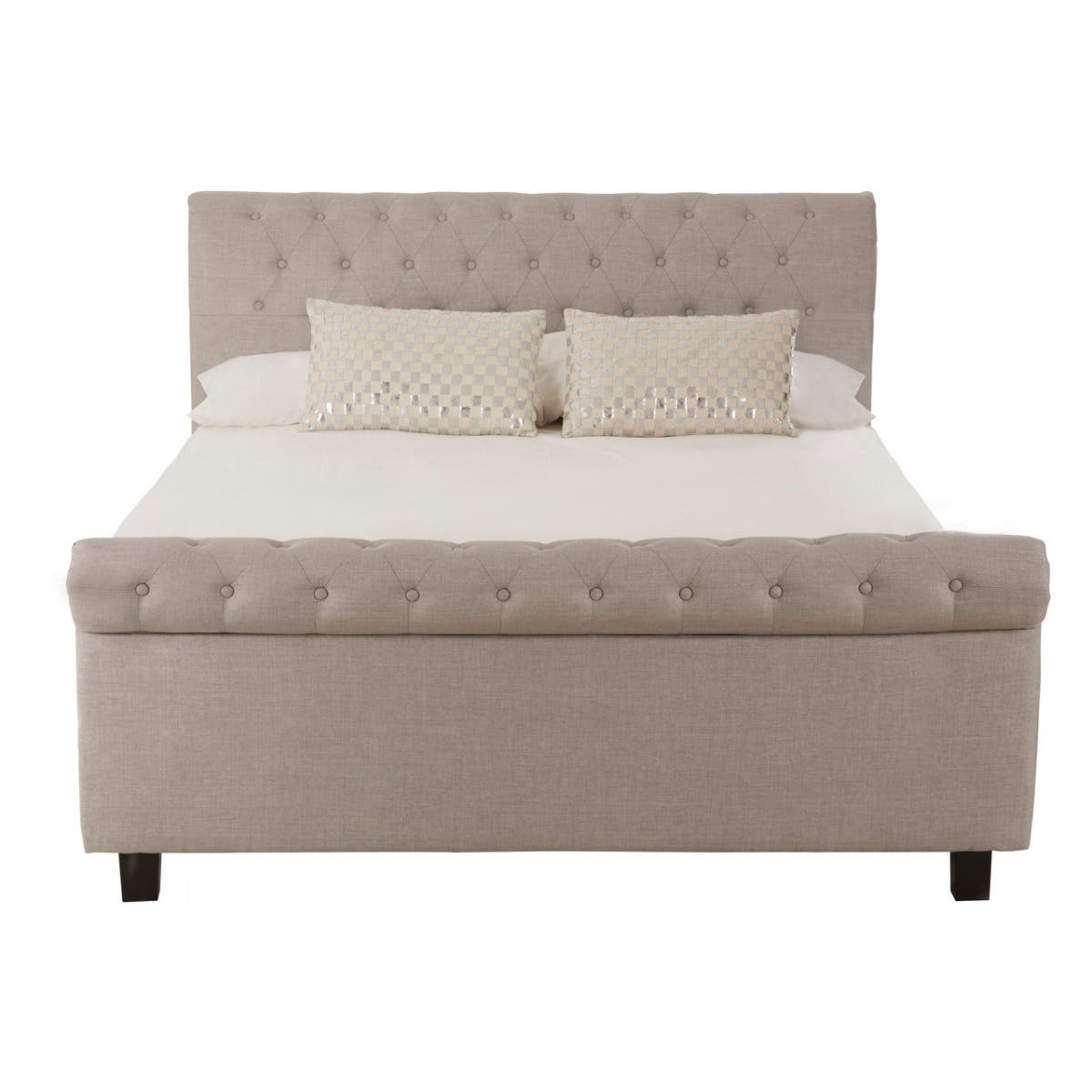 Noosa & Co. Sleeping Orlando Light Grey Ottoman King Bed House of Isabella UK