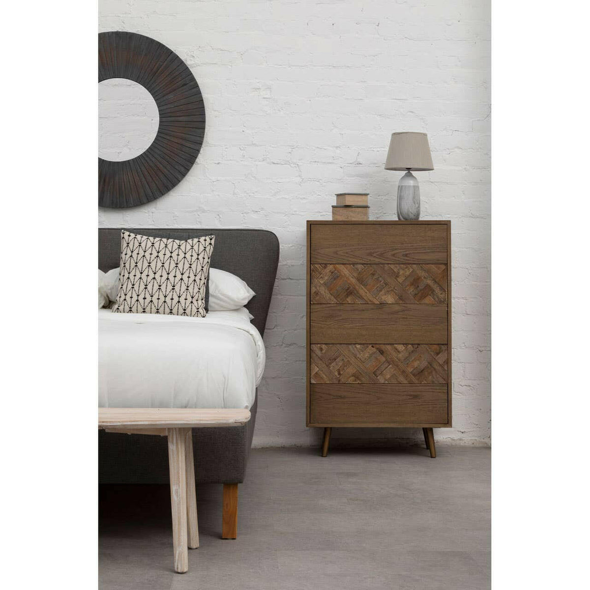 Salvar 5 Drawer Wood Chest.