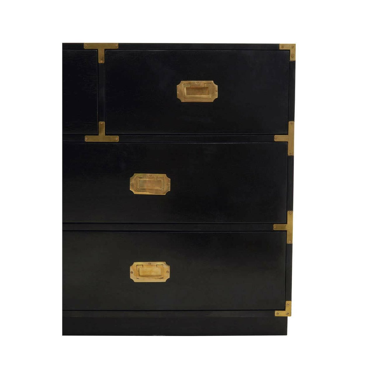 Sarter Seven Drawer Black Mango Wood Chest.