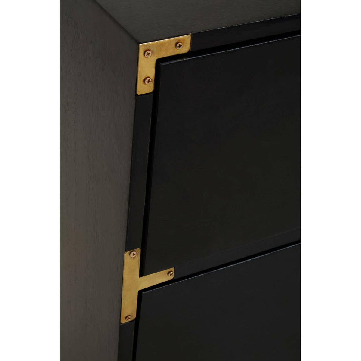 Sarter Seven Drawer Black Mango Wood Chest.