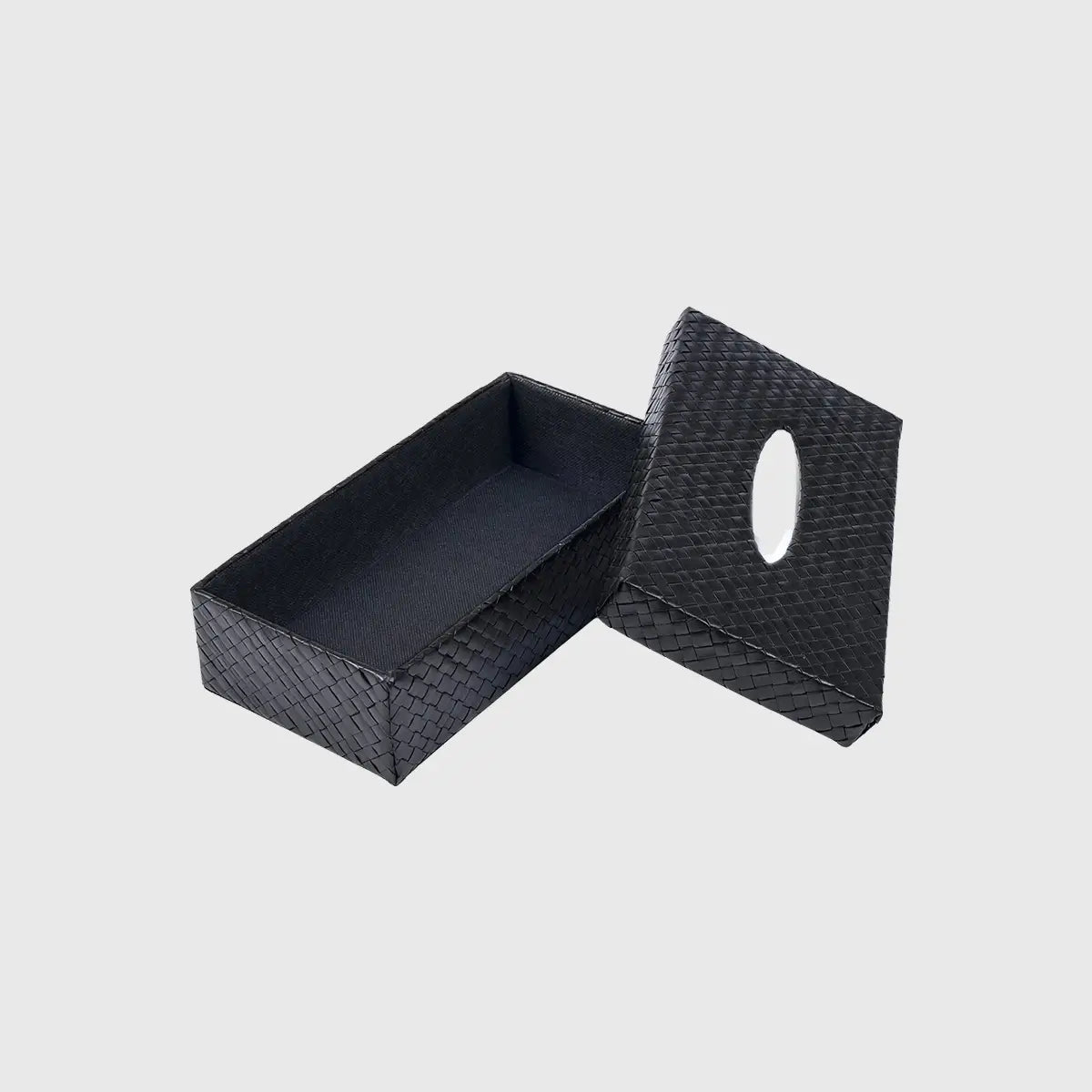 Pandanus Tissue Box Black