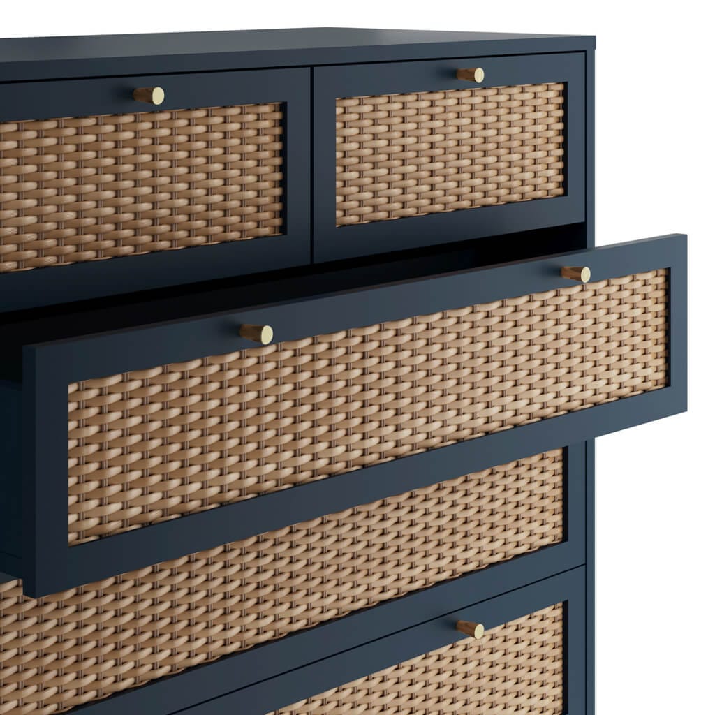 OTI Bedroom Bordeaux Berlin Blue Chest of Drawers House of Isabella UK