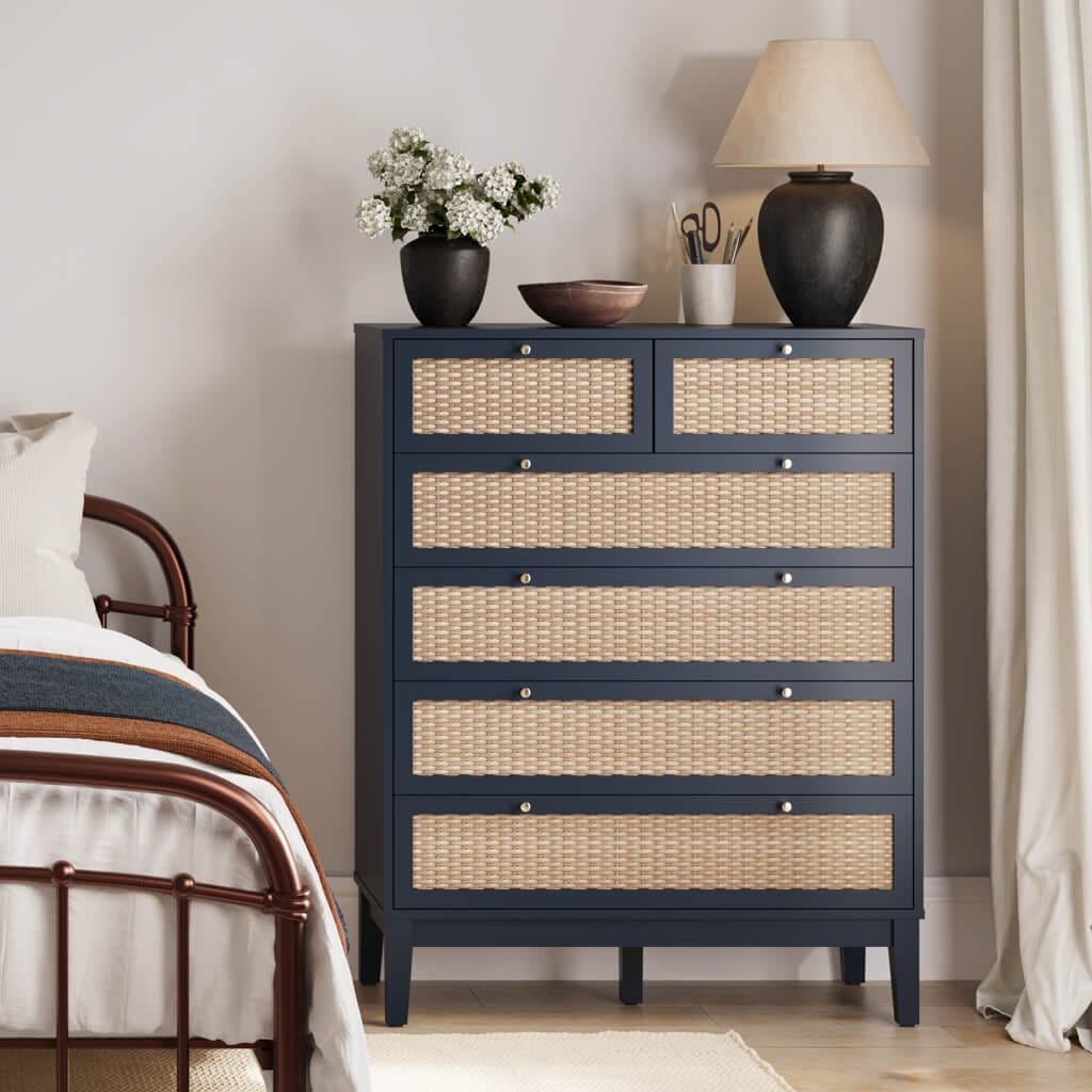 OTI Bedroom Bordeaux Berlin Blue Chest of Drawers House of Isabella UK