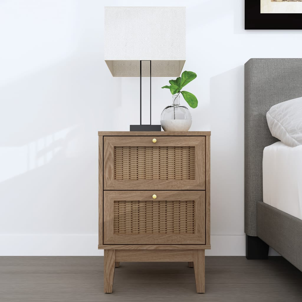 OTI Bedroom Bordeaux Oak Bedside Cabinet House of Isabella UK