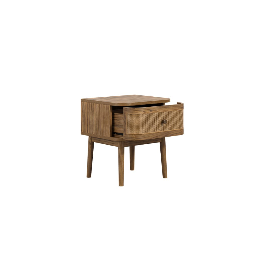 OTI Bedroom Callie Smoked Bedside Cabinet House of Isabella UK