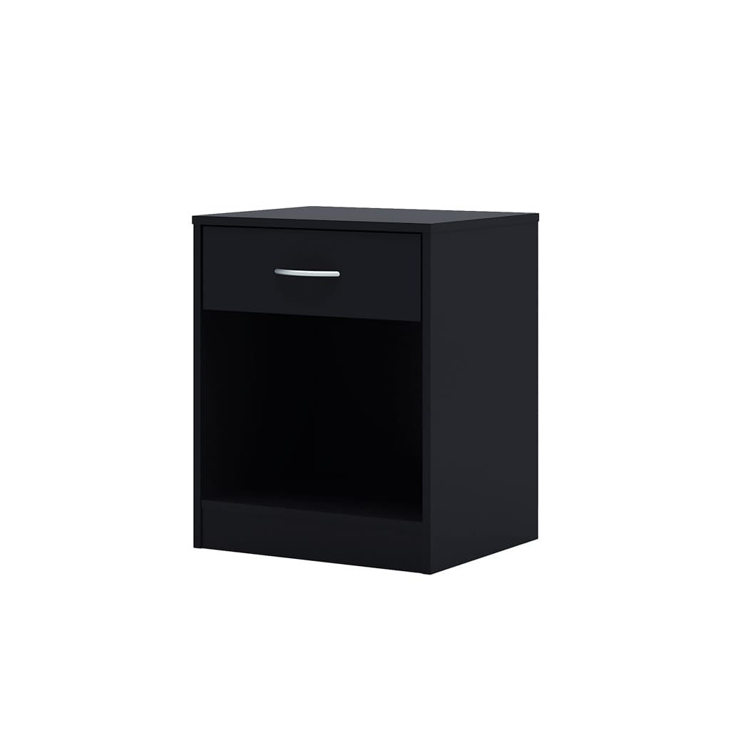 OTI Bedroom Delta White Bedside Cabinet House of Isabella UK
