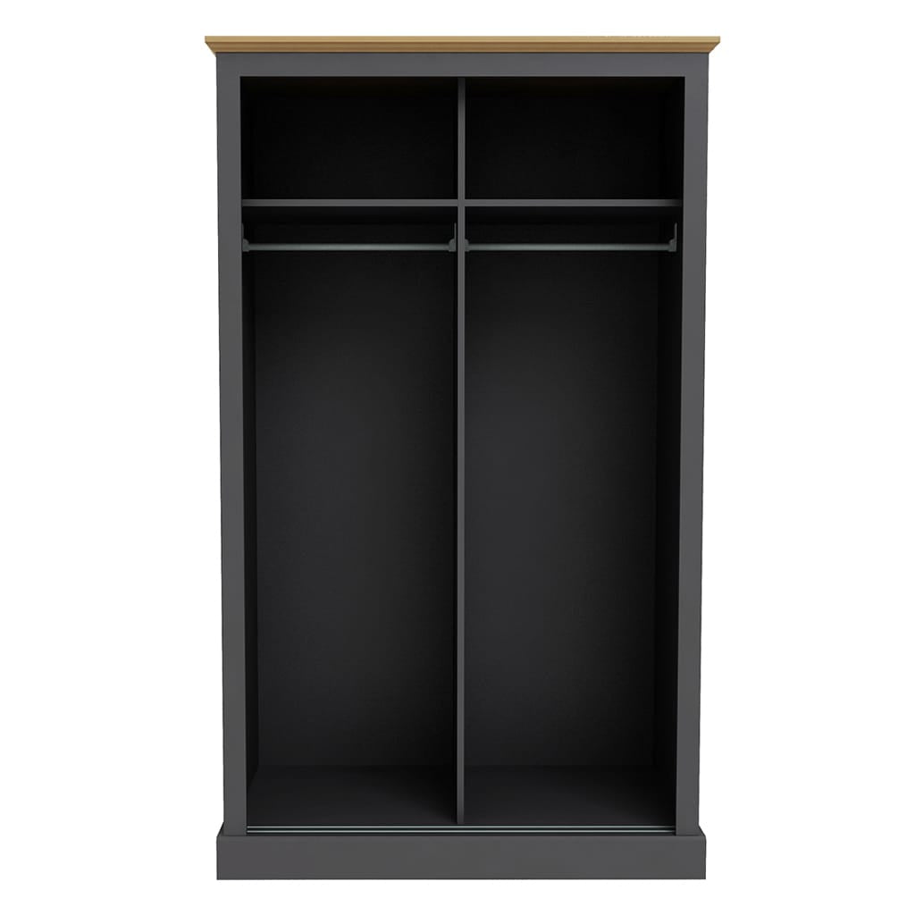 OTI Bedroom Devon Charcoal Double Sliding Wardrobe House of Isabella UK
