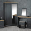 OTI Bedroom Devon Charcoal Double Sliding Wardrobe House of Isabella UK