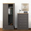 OTI Bedroom Devon Charcoal Double Wardrobe House of Isabella UK