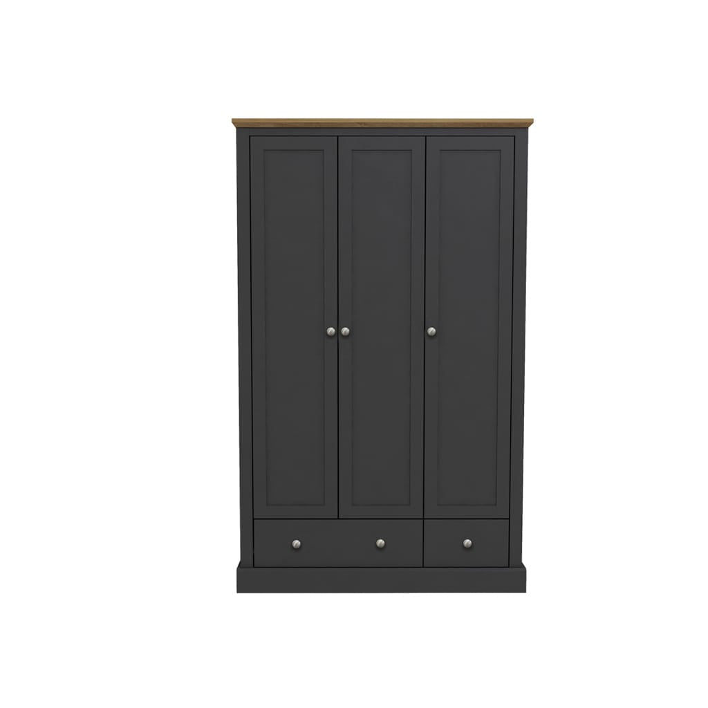 OTI Bedroom Devon Charcoal Double Wardrobe House of Isabella UK