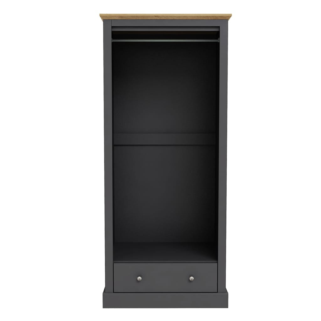 OTI Bedroom Devon Charcoal Double Wardrobe House of Isabella UK