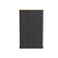 OTI Bedroom Devon Charcoal Triple Sliding Wardrobe House of Isabella UK