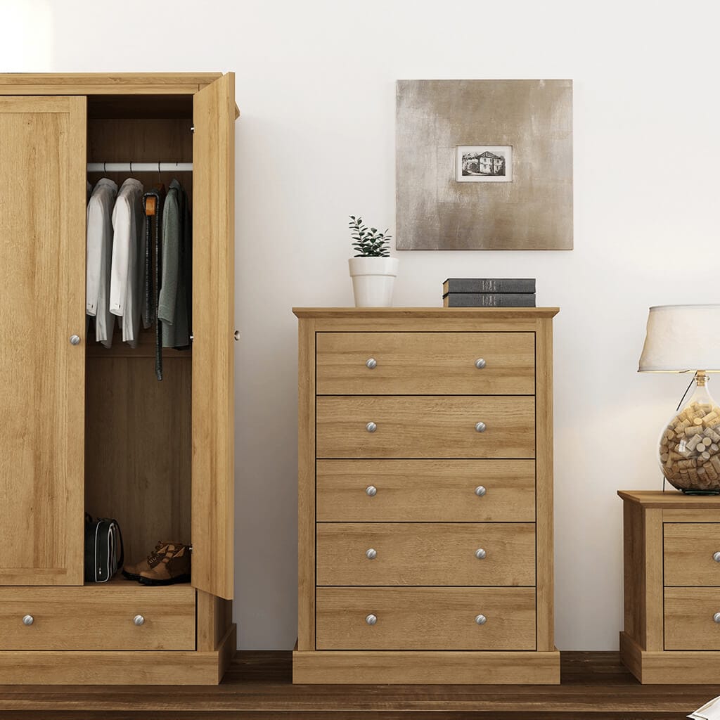 OTI Bedroom Devon Oak Chest of Drawers House of Isabella UK