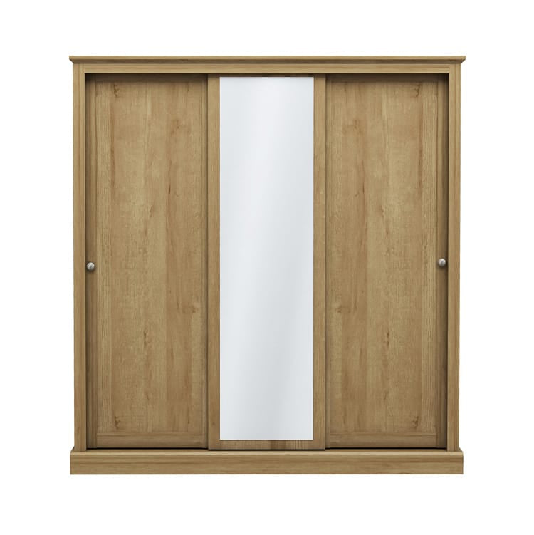 OTI Bedroom Devon Oak Double Sliding Wardrobe House of Isabella UK