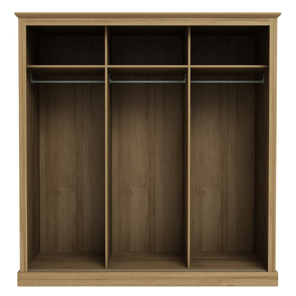 OTI Bedroom Devon Oak Triple Sliding Wardrobe House of Isabella UK